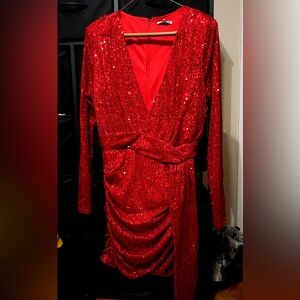 Stunning Red Sequin Dress